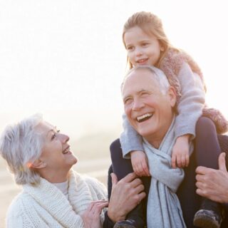 grandparents with granddaughter